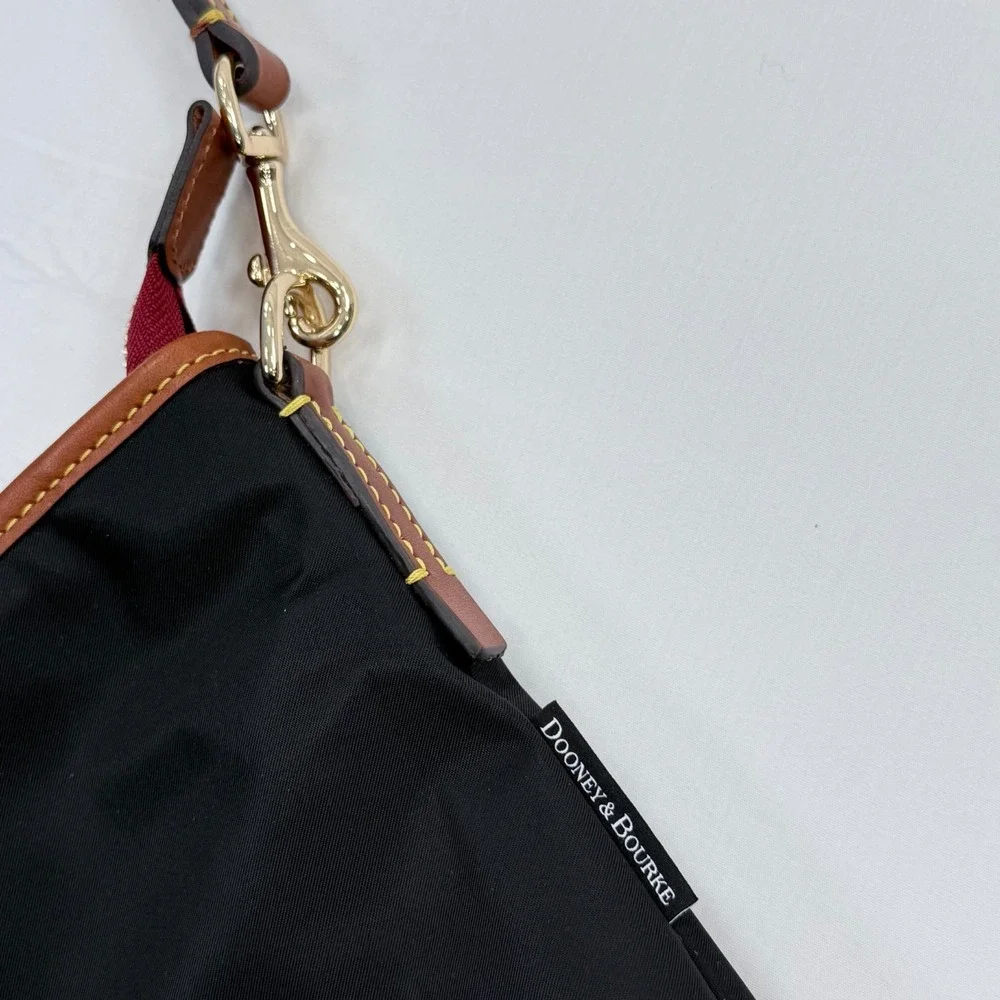 Dooney‎ & Bourke Wayfarer Small Hobo Crossbody Bag Nylon All Weather Black Purse
